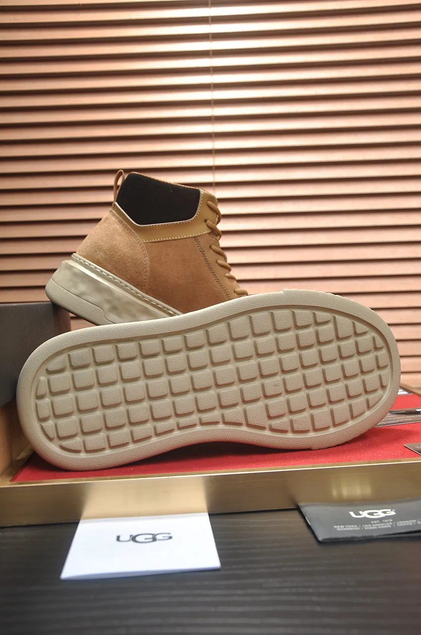 Men's shoes 💰640💶 [UGG] (full wool lining) top-end high-quality fur-in-one warm snow boots from Australia's warm luxury brand men's shoes, UGG-5877 official website synchronized, made of imported cowhide, carefully sewn...Imported rubber foam outsole (comfortable, soft, wear-resistant) The quality is really great...Exquisite workmanship, you can't put it down at first sight, available in sizes 39-44